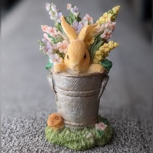 Bunny in Flowers Figurine